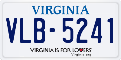 VA license plate VLB5241