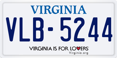 VA license plate VLB5244