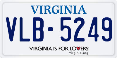 VA license plate VLB5249