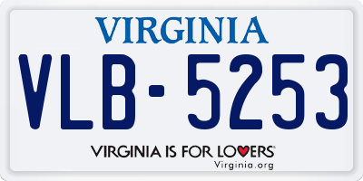 VA license plate VLB5253
