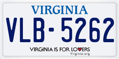 VA license plate VLB5262