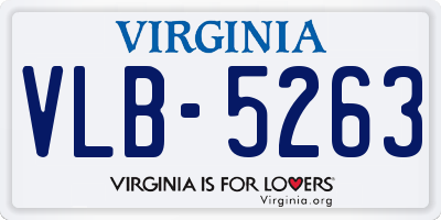 VA license plate VLB5263