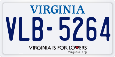 VA license plate VLB5264