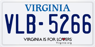 VA license plate VLB5266