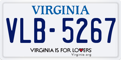 VA license plate VLB5267