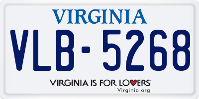 VA license plate VLB5268