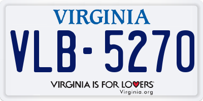 VA license plate VLB5270
