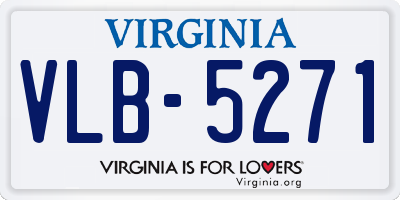 VA license plate VLB5271