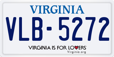 VA license plate VLB5272