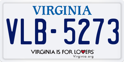 VA license plate VLB5273