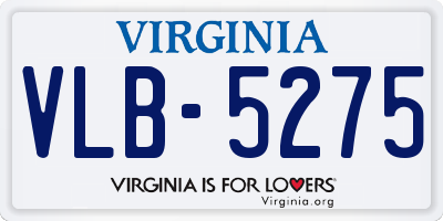 VA license plate VLB5275