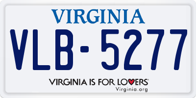 VA license plate VLB5277