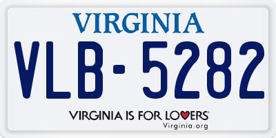VA license plate VLB5282