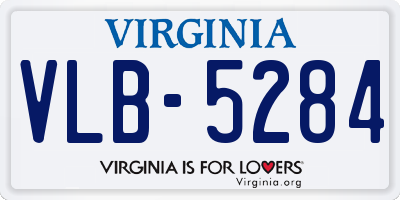 VA license plate VLB5284
