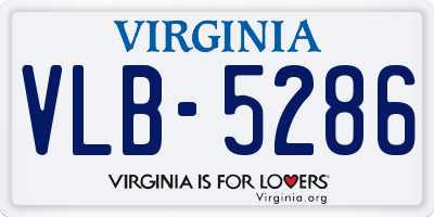 VA license plate VLB5286