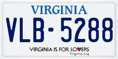 VA license plate VLB5288