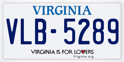 VA license plate VLB5289