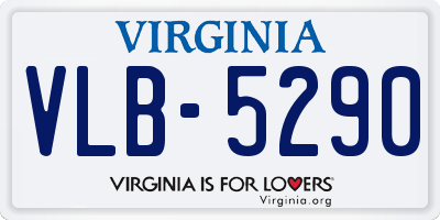 VA license plate VLB5290