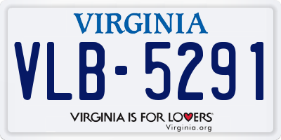 VA license plate VLB5291