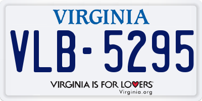 VA license plate VLB5295