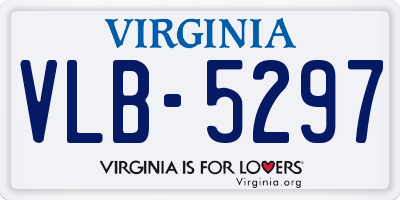 VA license plate VLB5297