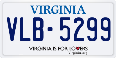 VA license plate VLB5299