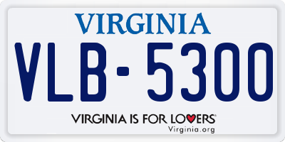 VA license plate VLB5300