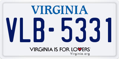 VA license plate VLB5331