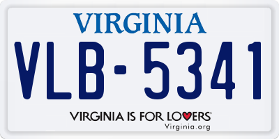 VA license plate VLB5341