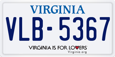 VA license plate VLB5367