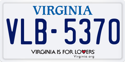 VA license plate VLB5370
