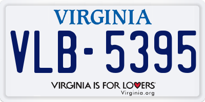 VA license plate VLB5395