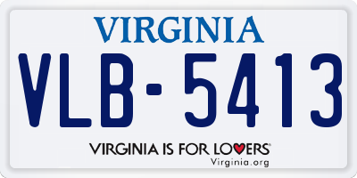 VA license plate VLB5413