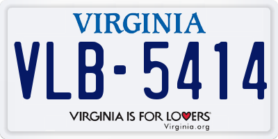 VA license plate VLB5414