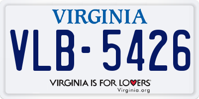 VA license plate VLB5426