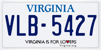 VA license plate VLB5427