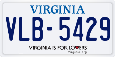 VA license plate VLB5429