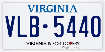 VA license plate VLB5440