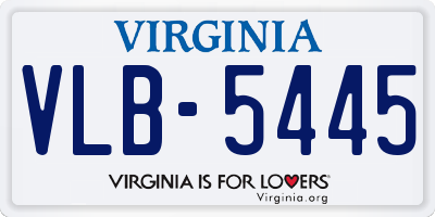 VA license plate VLB5445