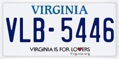 VA license plate VLB5446