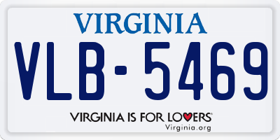 VA license plate VLB5469