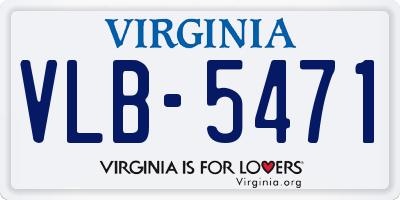 VA license plate VLB5471