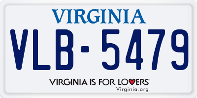 VA license plate VLB5479