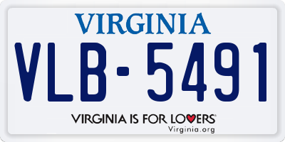 VA license plate VLB5491