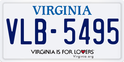 VA license plate VLB5495