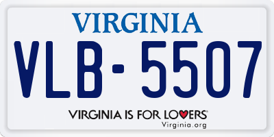 VA license plate VLB5507