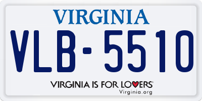 VA license plate VLB5510
