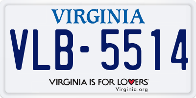 VA license plate VLB5514