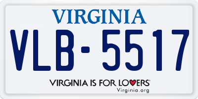 VA license plate VLB5517