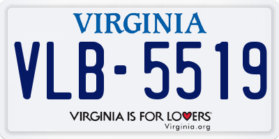 VA license plate VLB5519